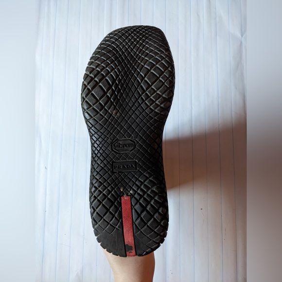 90s Prada Vibram sole Black Leather Chunky Platform Ankle Boot - Picture 3 of 11